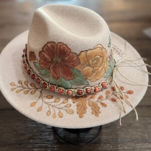 Hand Burned And Colored Hat